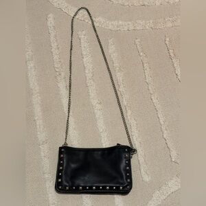 Black Studded Chain Shoulder Bag